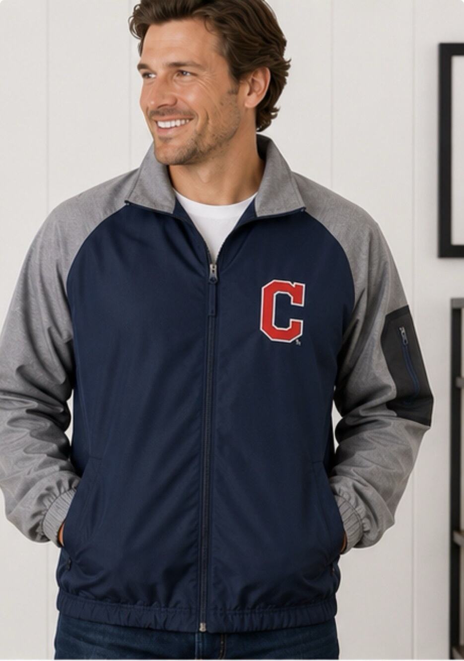 Dunbrooke Cleveland Guardians Full Zip Windbreaker Jacket Men’s XL